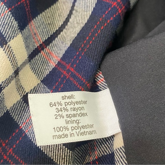 Lane Bryant Plaid Perfect Drape Cropped Blazer Size 18 - Picture 6 of 7